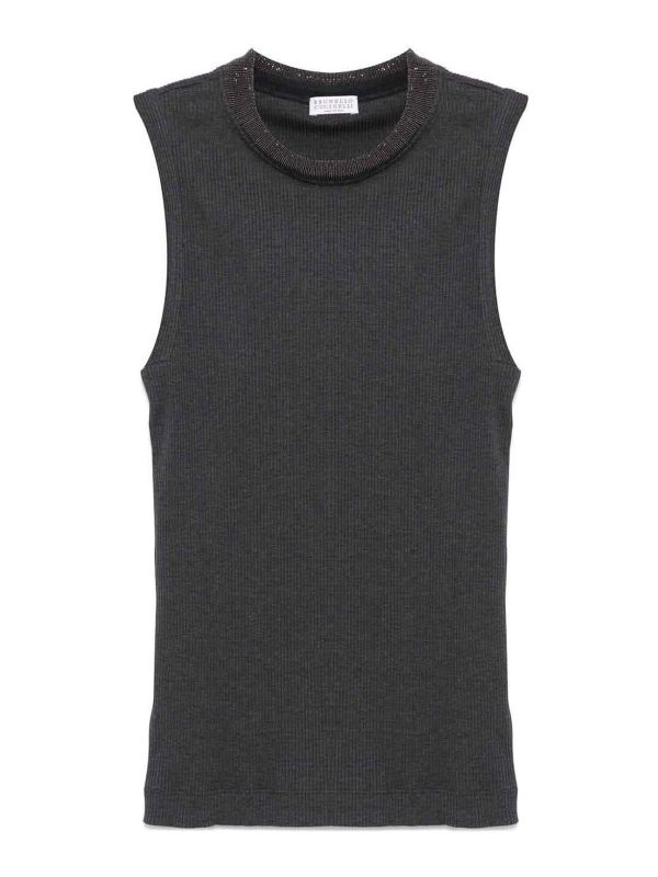 Brunello Cucinelli Top - Gris