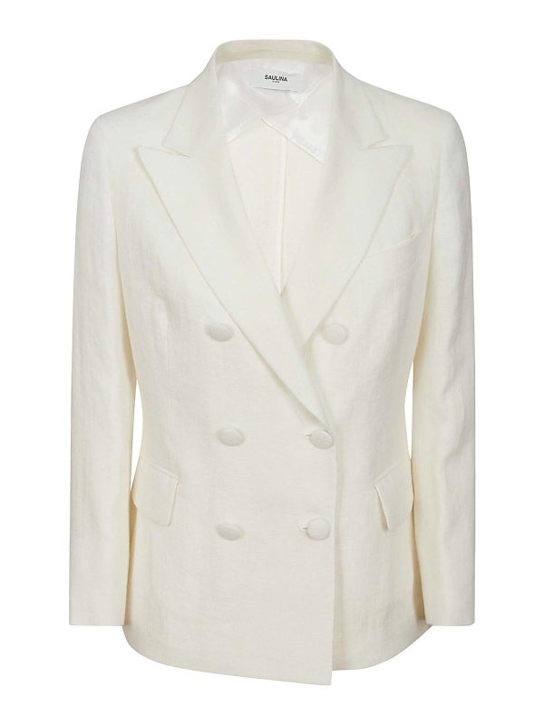 Saulina Veste Casual - Blanc