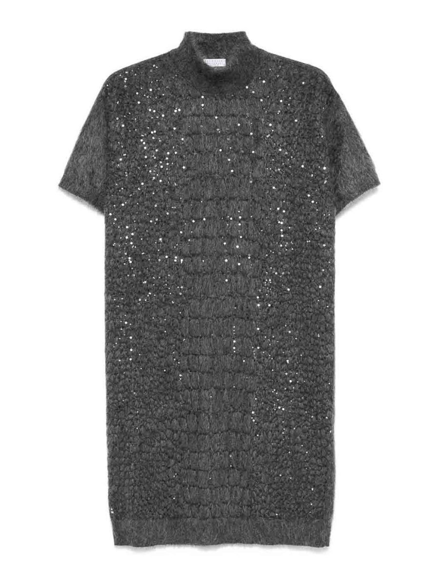 Brunello Cucinelli Robe Courte - Gris