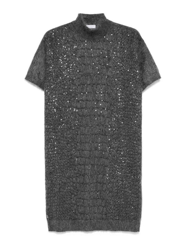 Brunello Cucinelli Robe Courte - Gris