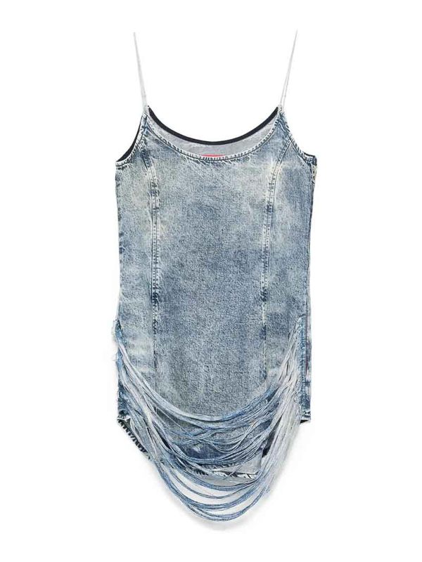 Diesel Robe Au Genou - Bleu