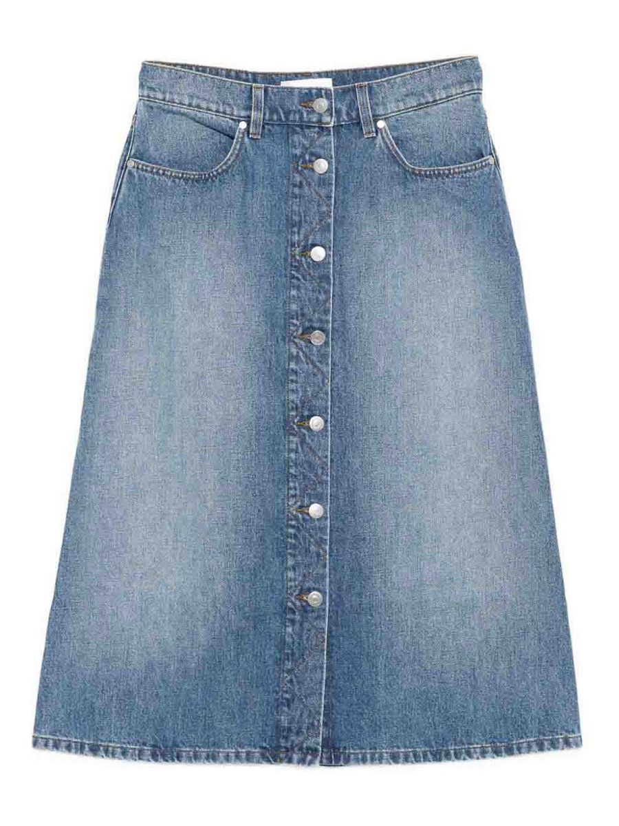 Stella Mccartney Jupe Midi - Bleu