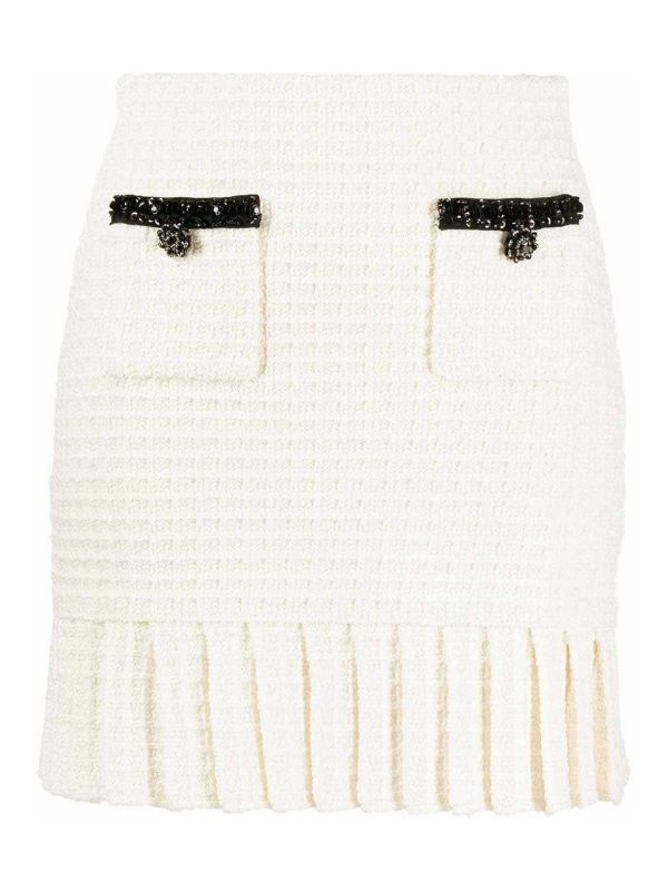 Self Portrait Jupe Midi - Beige