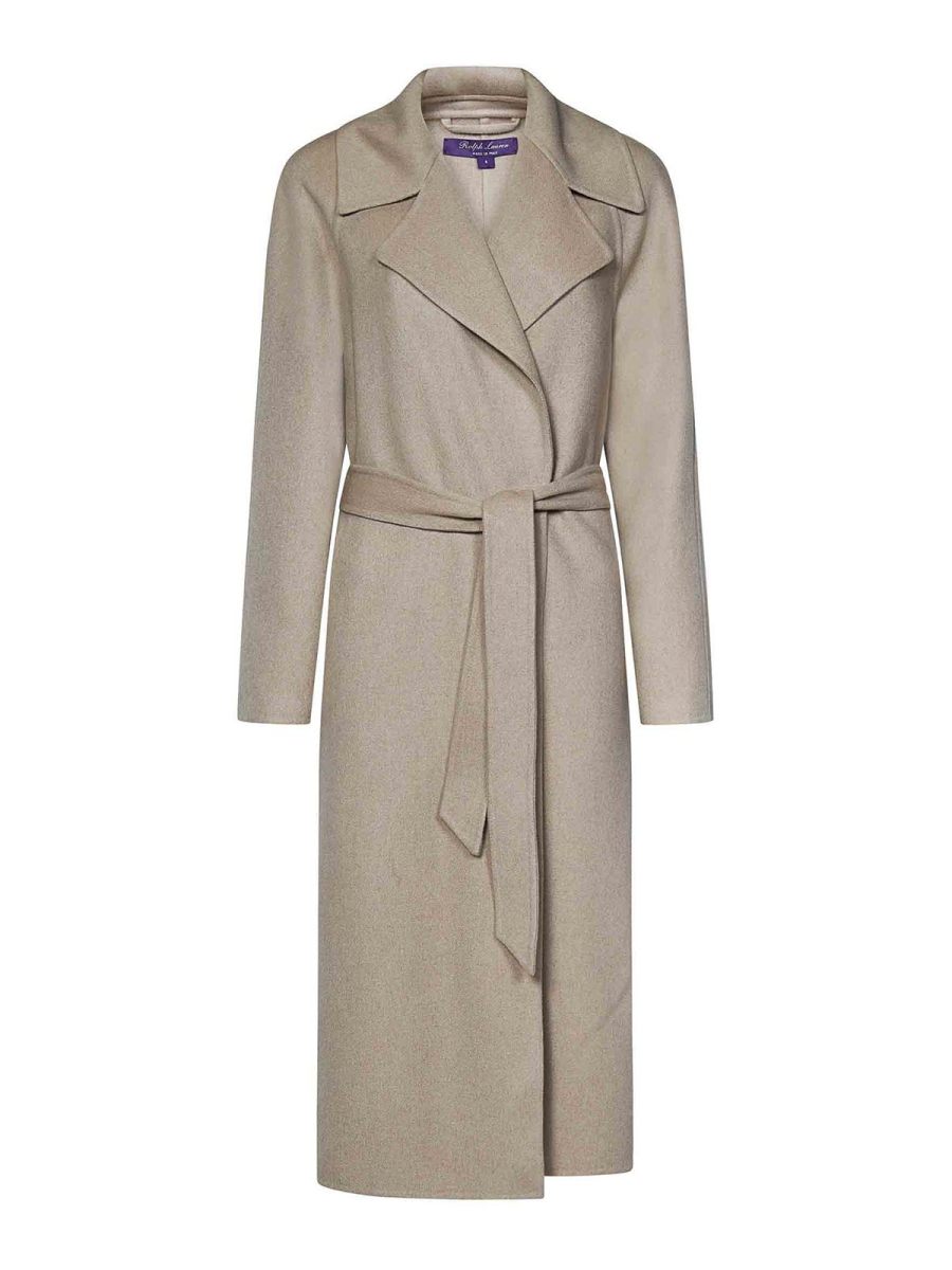 Ralph Lauren Manteau Au Genou - Beige