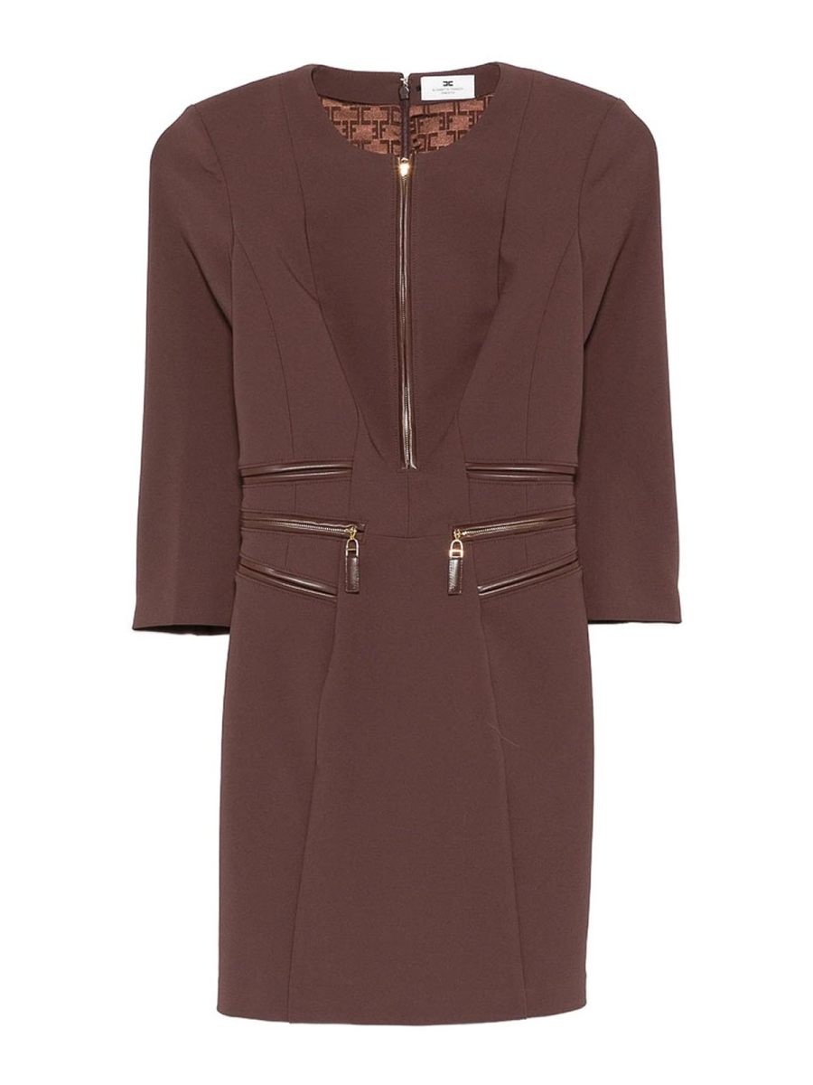 Elisabetta Franchi Robe Courte - Marron