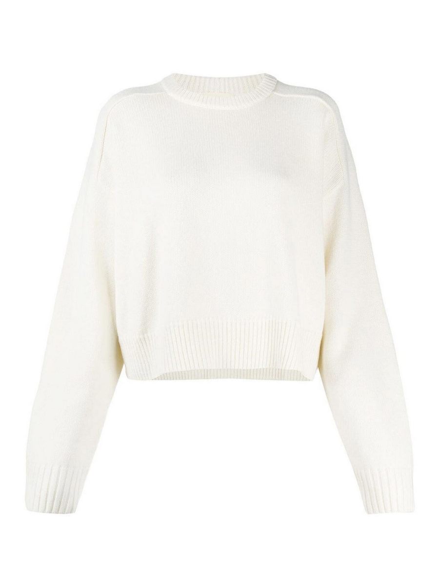 Loulou Studio Pull Col Rond - Blanc