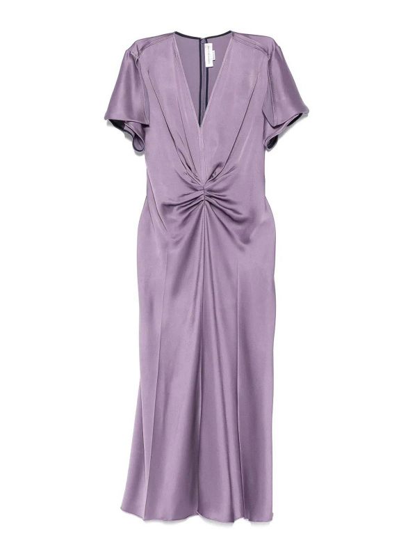 Victoria Beckham Robe Au Genou - Violet