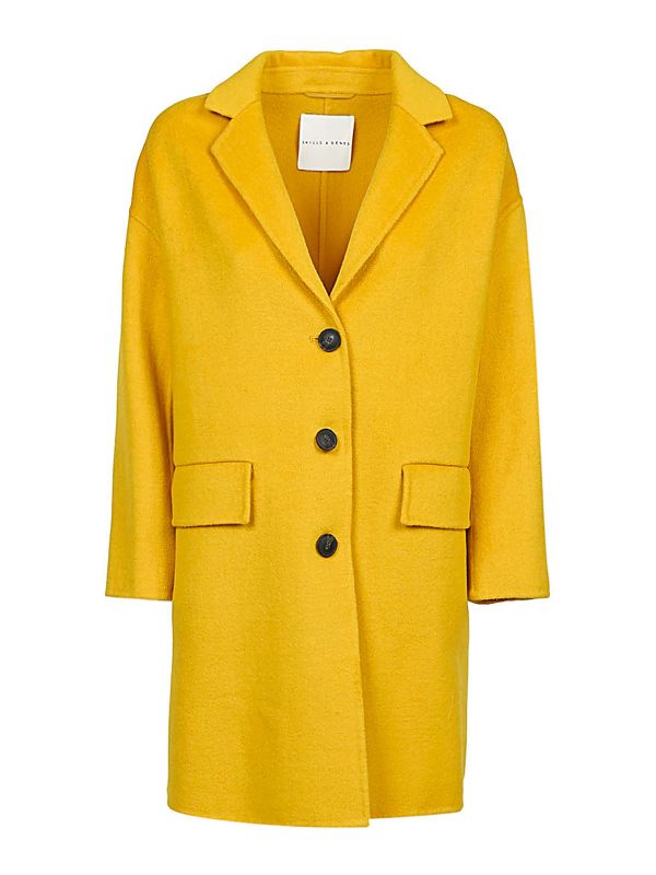 Skill & Genes Manteau Au Genou - Jaune