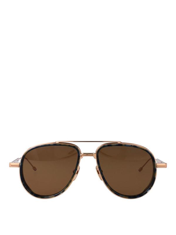 Thom Browne Lunettes De Soleil - Bleu