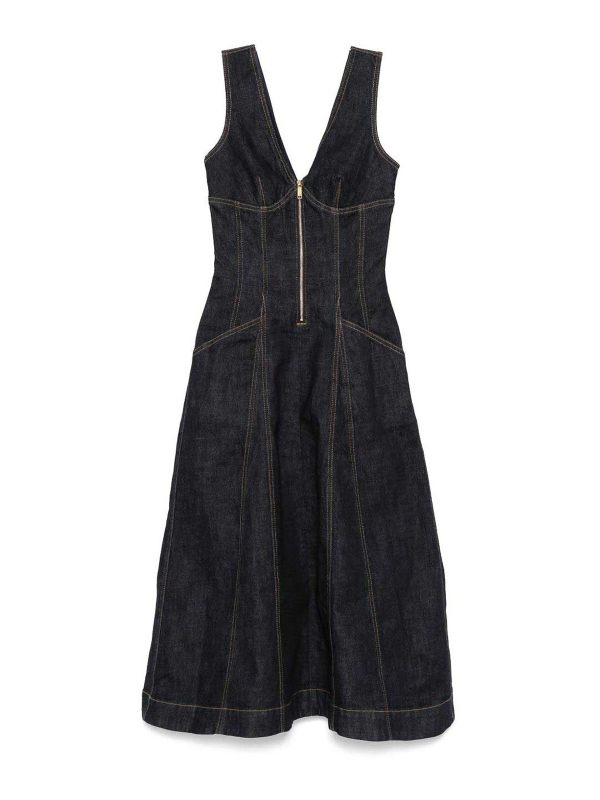 Self Portrait Jupe Midi - Bleu