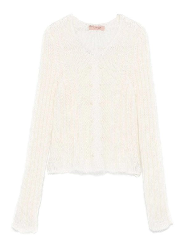 Twinset Pull Col Rond - Crème