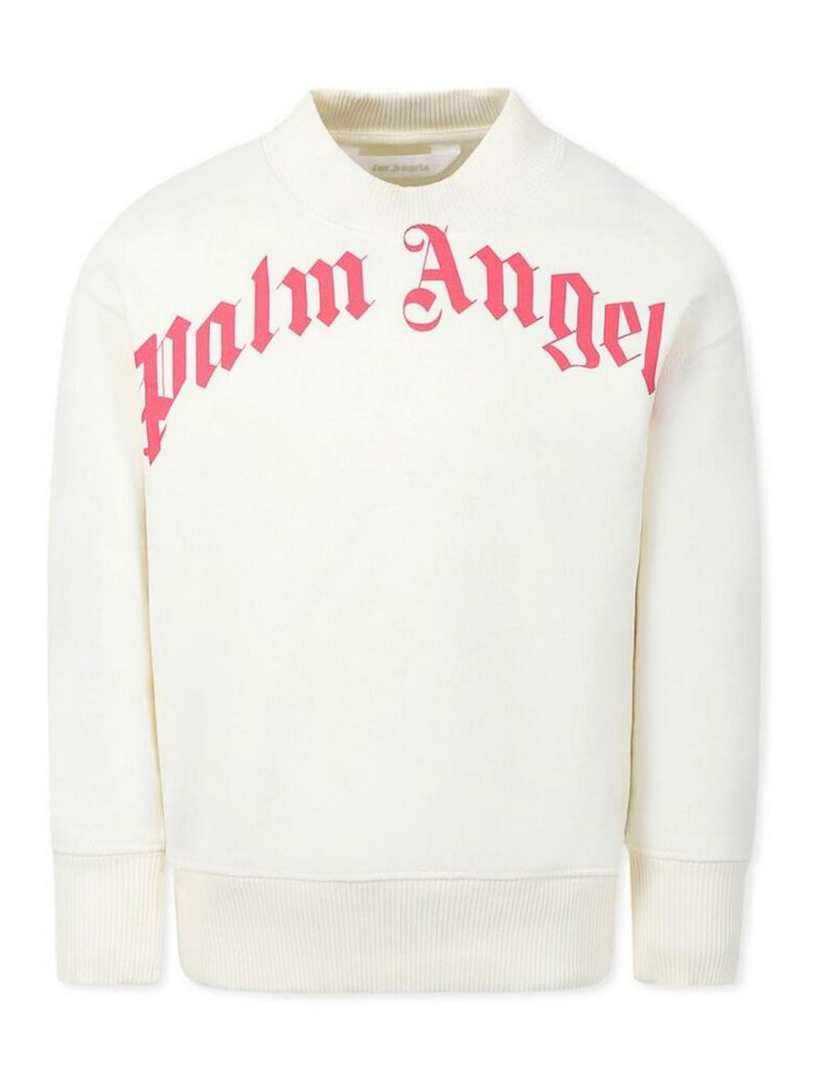 Palm Angels Pull Col Rond - Blanc