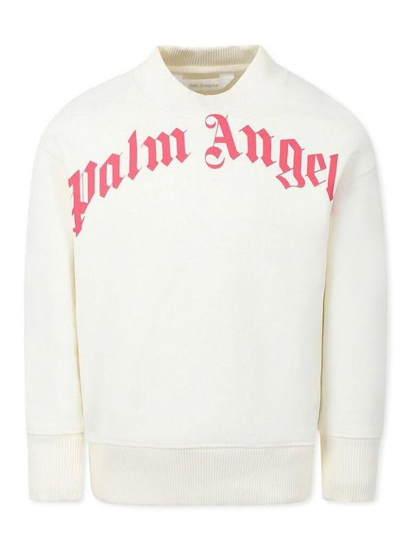 Palm Angels Pull Col Rond - Blanc