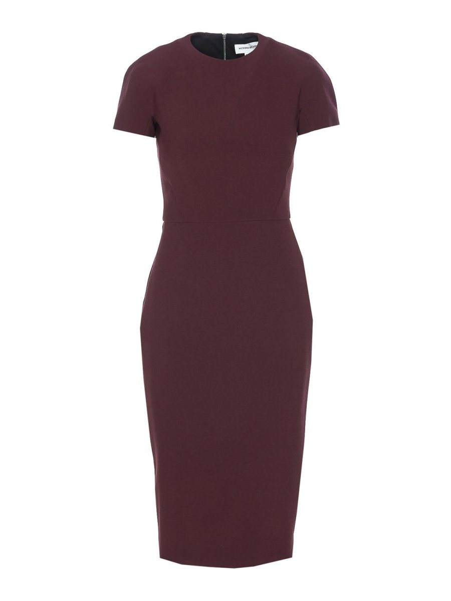 Victoria Beckham Robe Au Genou - Violet