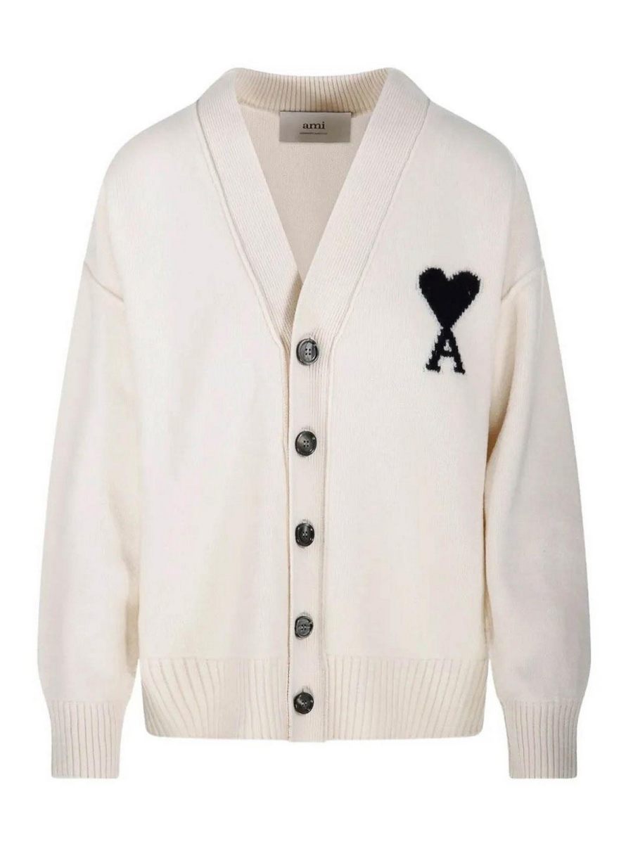 Ami Paris Cardigan - Blanc