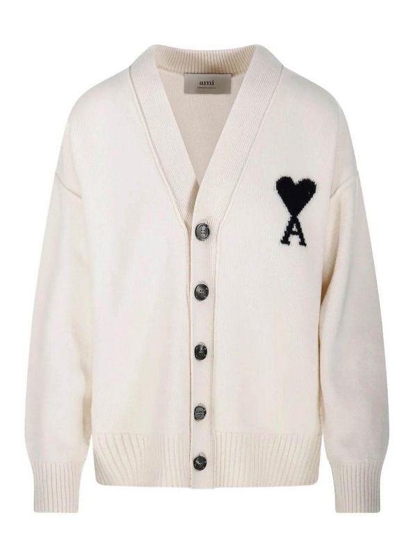 Ami Paris Cardigan - Blanc