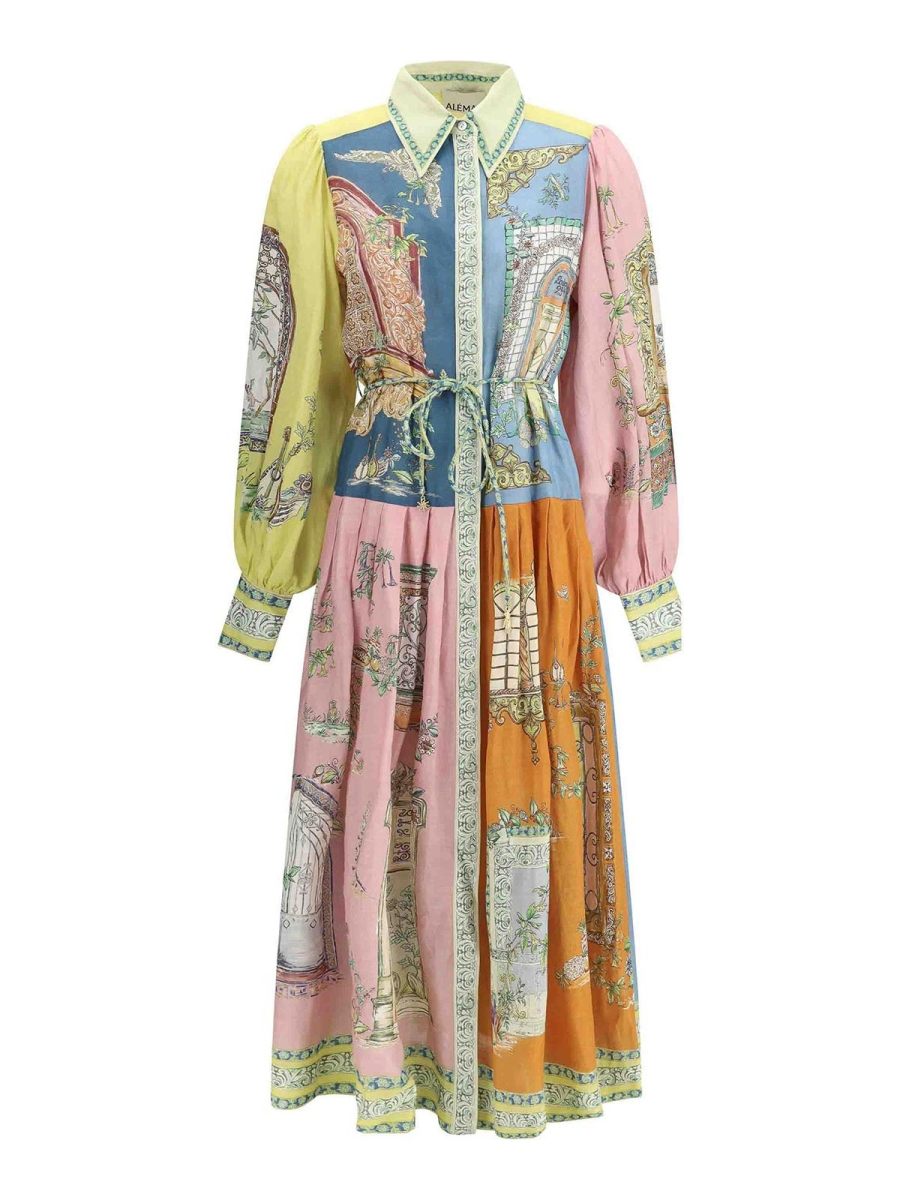 Alemais Robe Au Genou - Bleu
