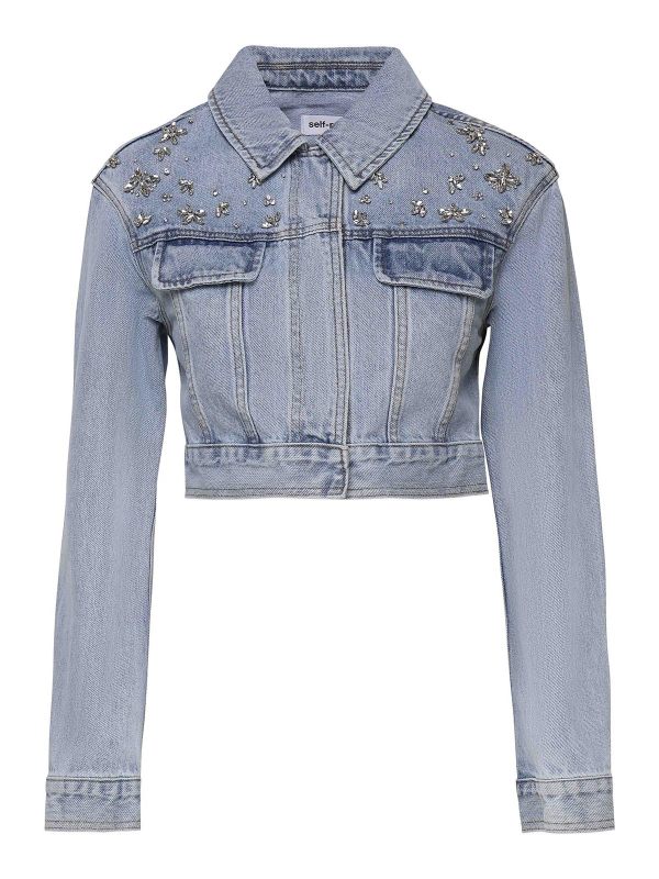 Self Portrait Veste Casual - Bleu