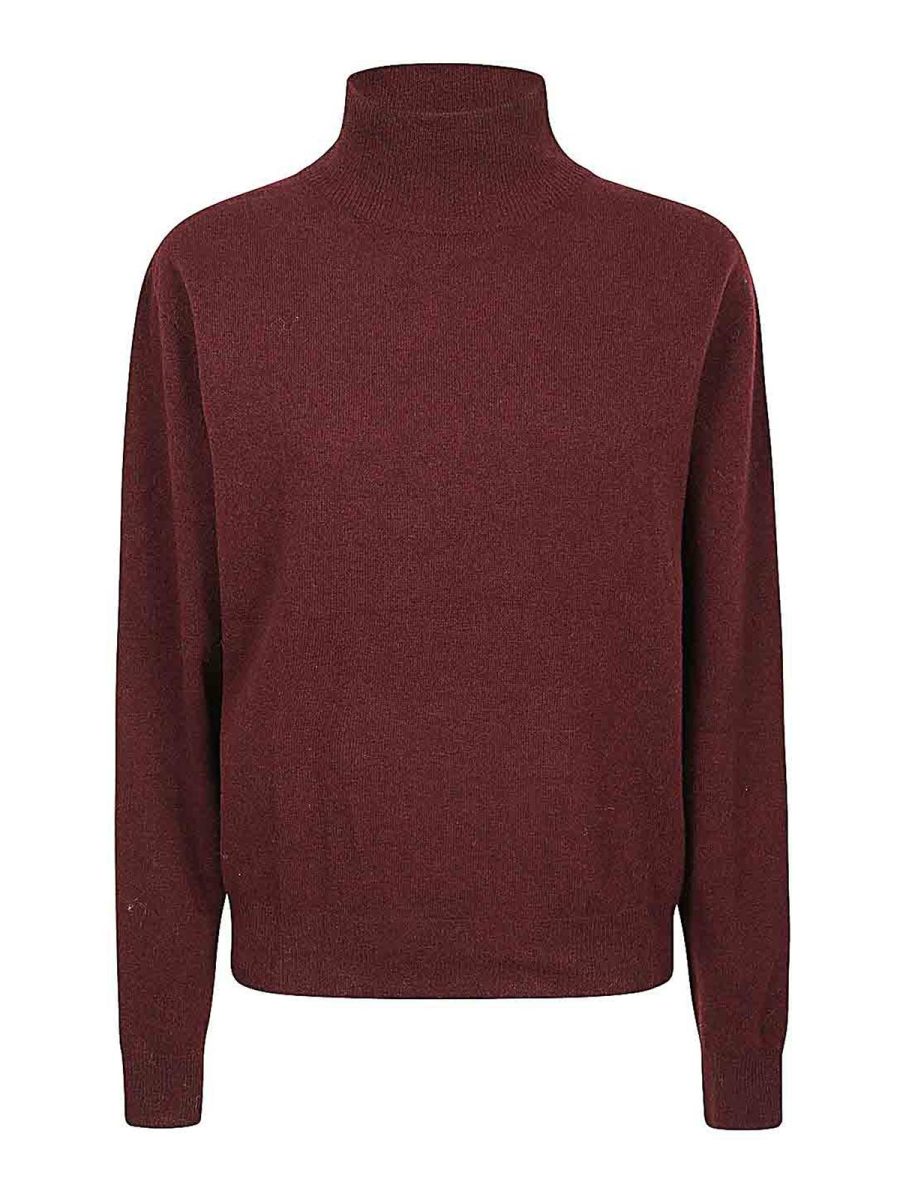 Alysi Pull Col Roulé - Rouge