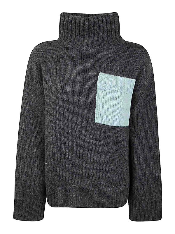 J. W. Anderson Pull Col Roulé - Gris
