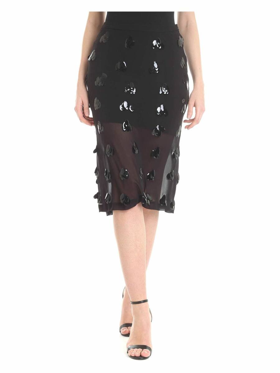 McQ Alexander Mcqueen Jupe Midi - Noir