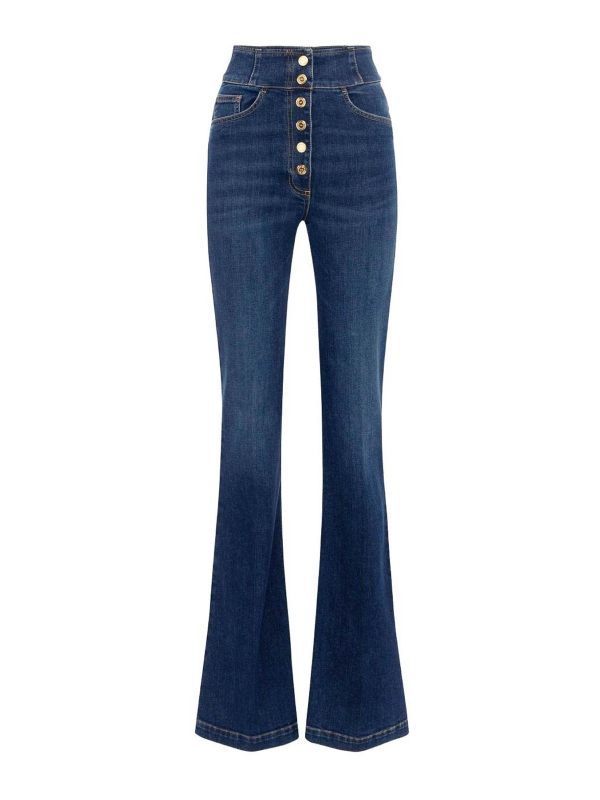 Elisabetta Franchi Jean Bootcut - Bleu