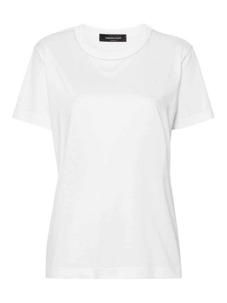 Fabiana Filippi Pull Col Rond - Blanc