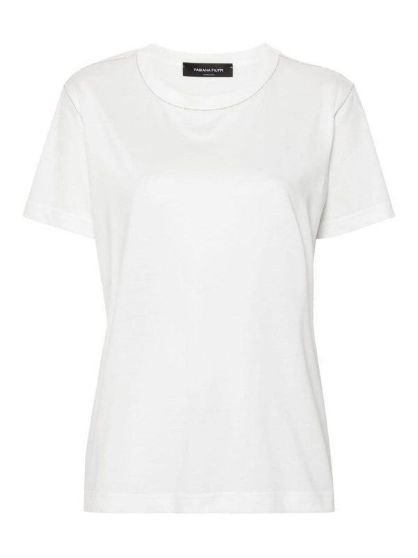 Fabiana Filippi Pull Col Rond - Blanc