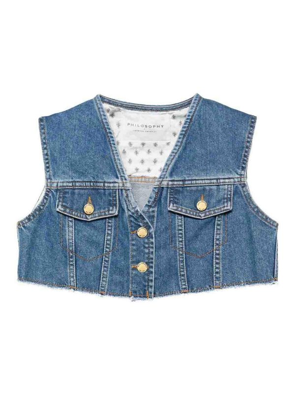 Philosophy di Lorenzo Serafini Gilet - Bleu