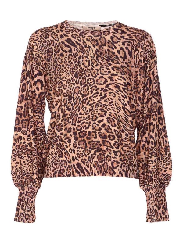 Twinset Pull Col Rond - Marron