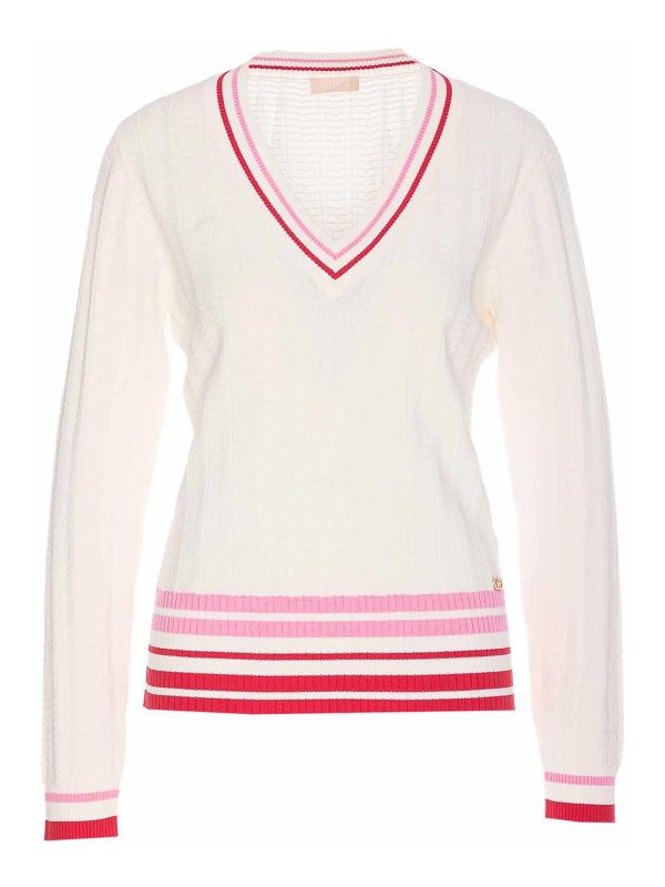 Liu Jo Pull Col Rond - Blanc