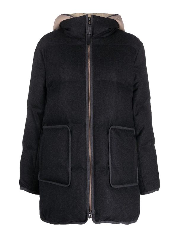 Brunello Cucinelli Manteau Court - Gris