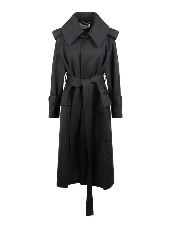 Victoria Beckham Manteau Court - Gris
