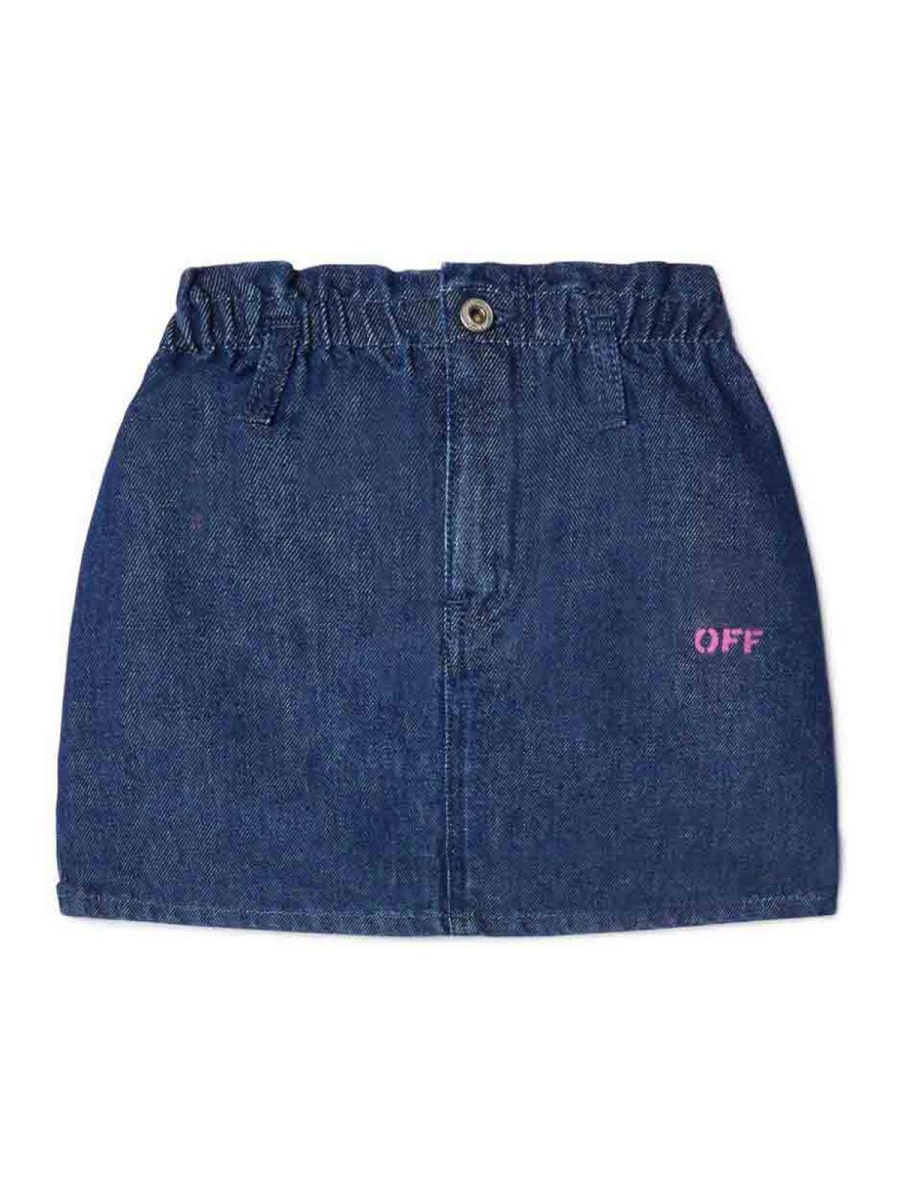 Off-White Jupe Midi - Bleu