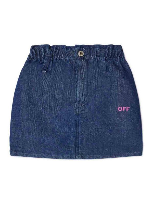 Off-White Jupe Midi - Bleu