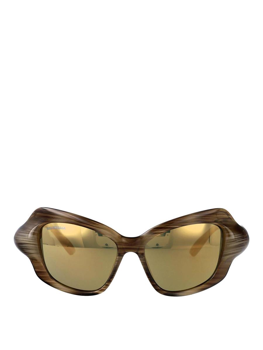 Balenciaga Lunettes De Soleil - Marron