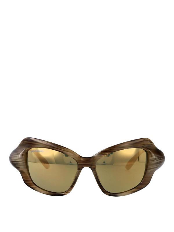 Balenciaga Lunettes De Soleil - Marron