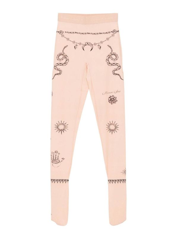 Marine Serre Leggings - Beige
