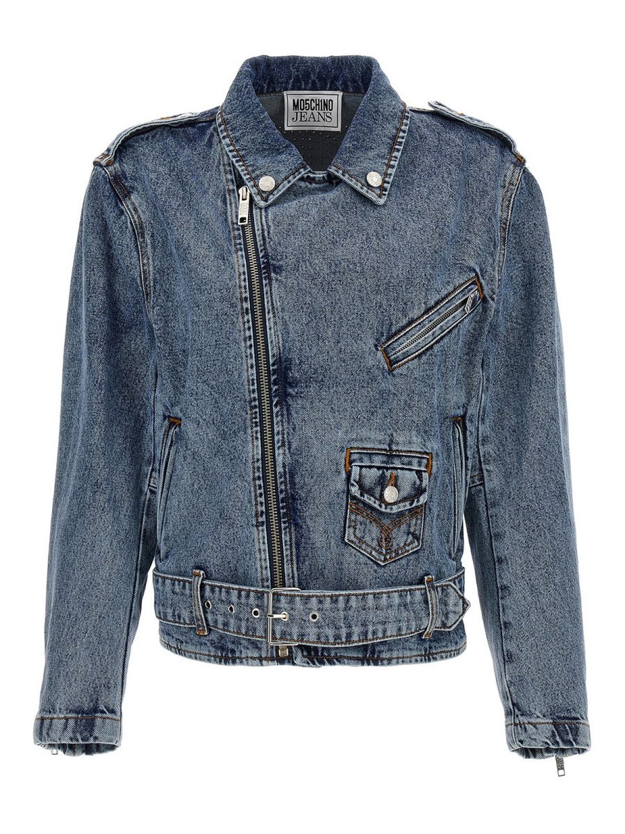 Love Moschino Veste En Jean - Bleu Clair