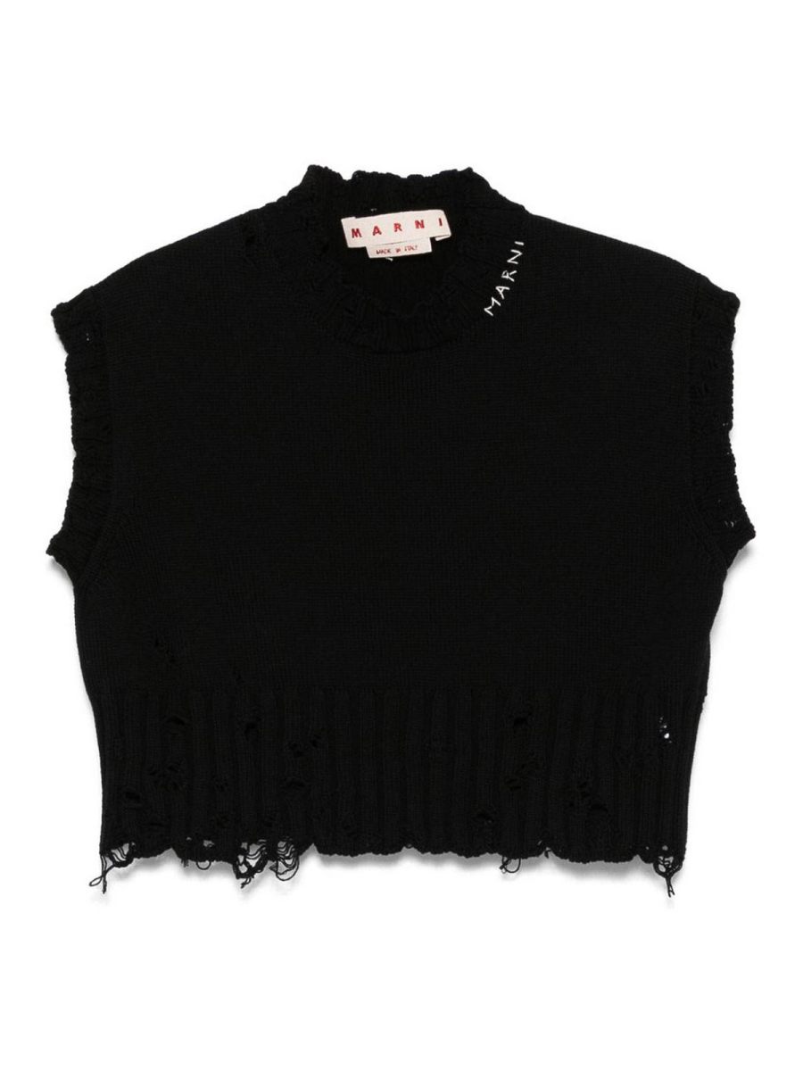 Marni Pull Col Rond - Noir