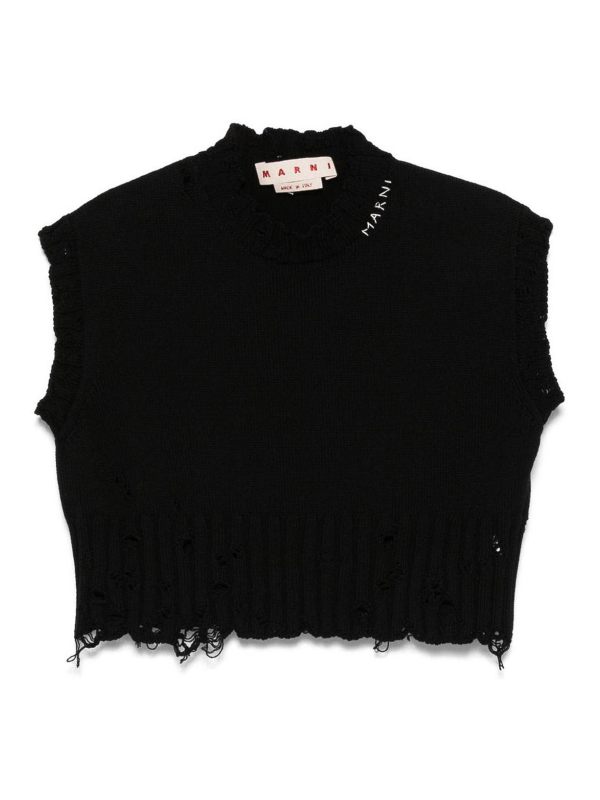 Marni Pull Col Rond - Noir