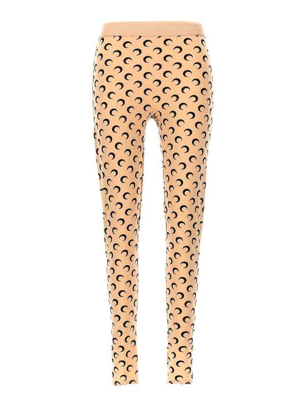 Marine Serre Leggings - Beige