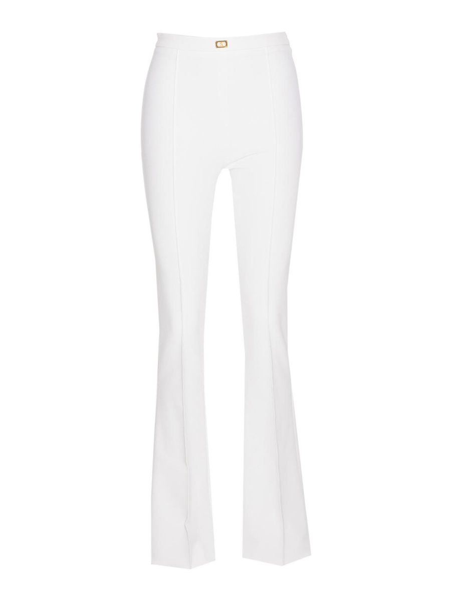 Elisabetta Franchi Pantalons Décontractés - Blanc