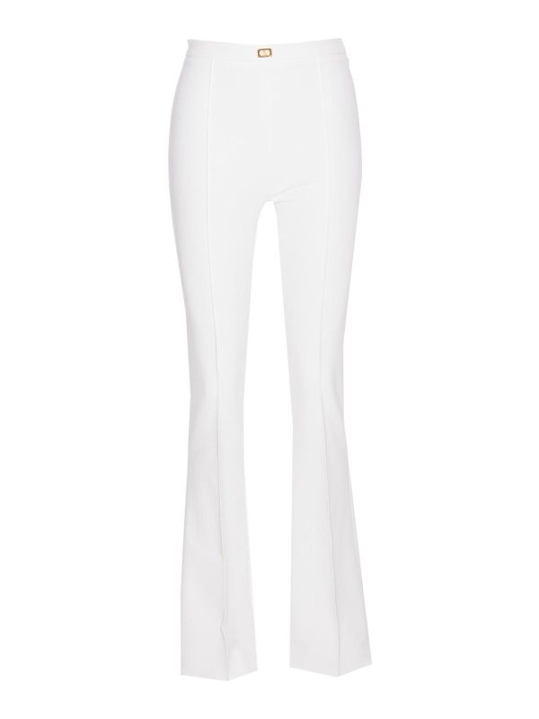 Elisabetta Franchi Pantalons Décontractés - Blanc