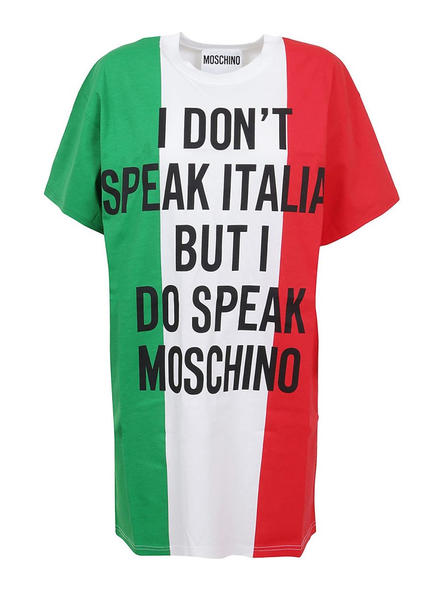 Moschino Robe Courte - Italian Slogan