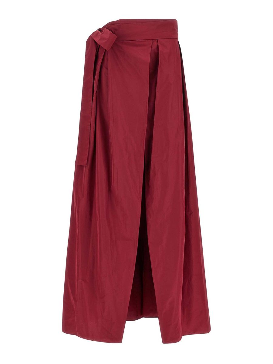 Pinko Jupe Midi - Rouge Brun