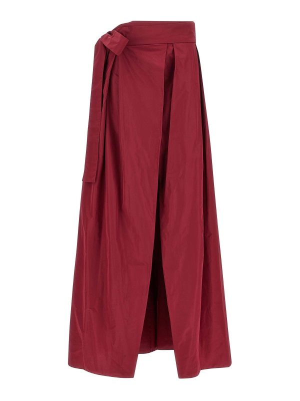 Pinko Jupe Midi - Rouge Brun