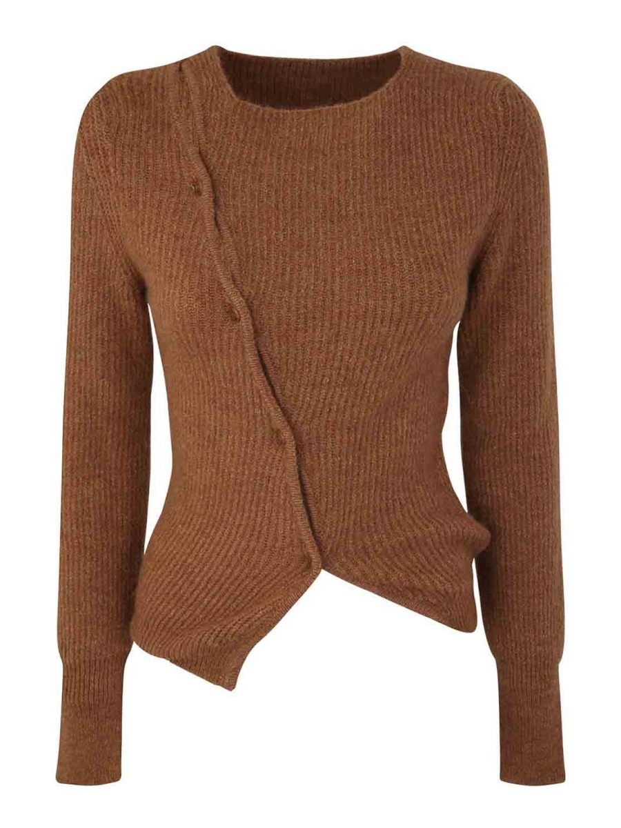 Jacquemus Pull Col Rond - Marron