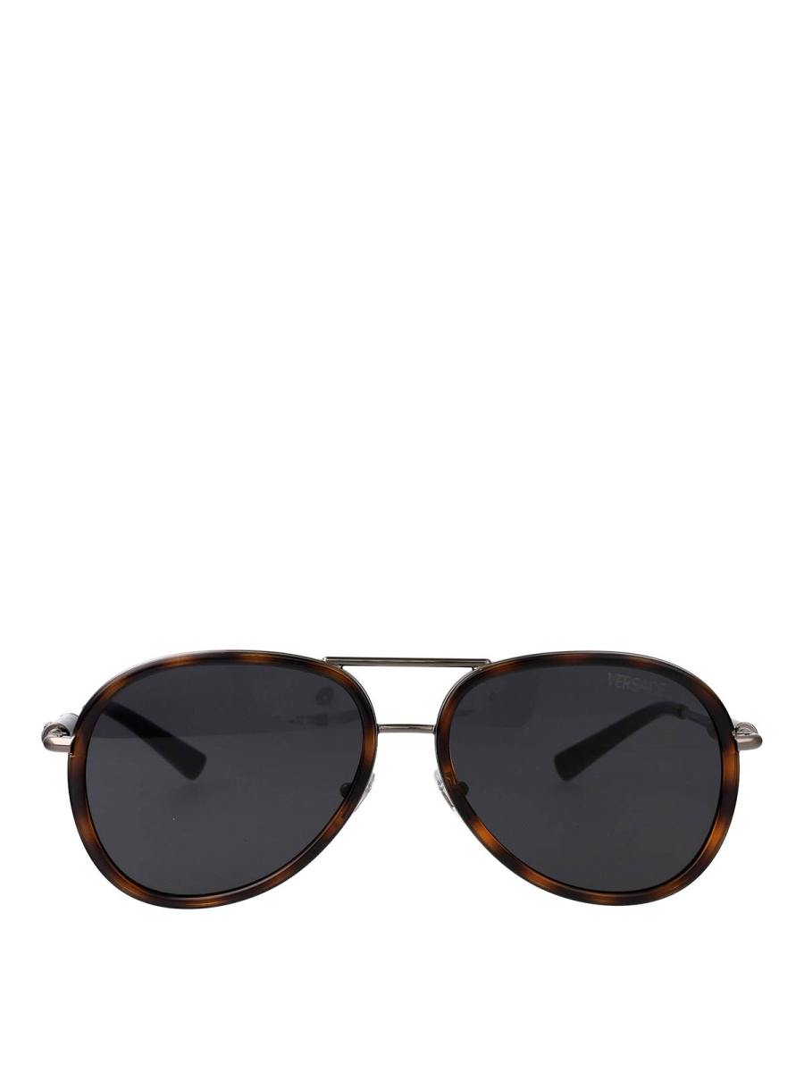 Versace Lunettes De Soleil - Marron
