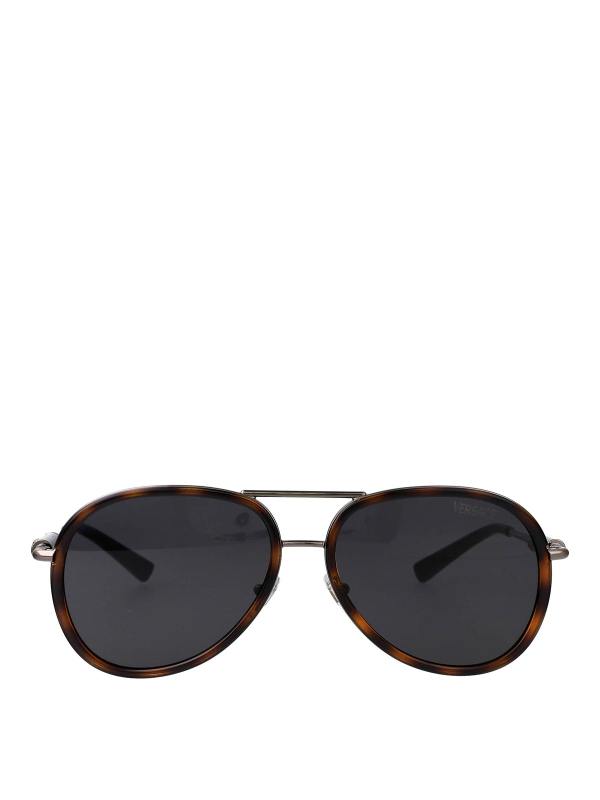 Versace Lunettes De Soleil - Marron